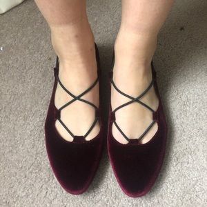 Velvet flats